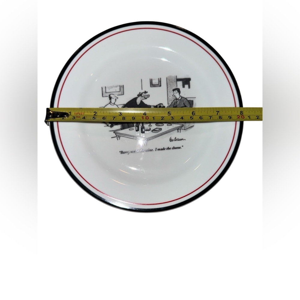 A Set of Six Restoration Hardware New Yorker Cartoon Cheese Plates - Picture 8 of 8